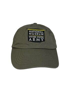National Museum United States Army Mens Cloth Baseball Hat Green Adjustable